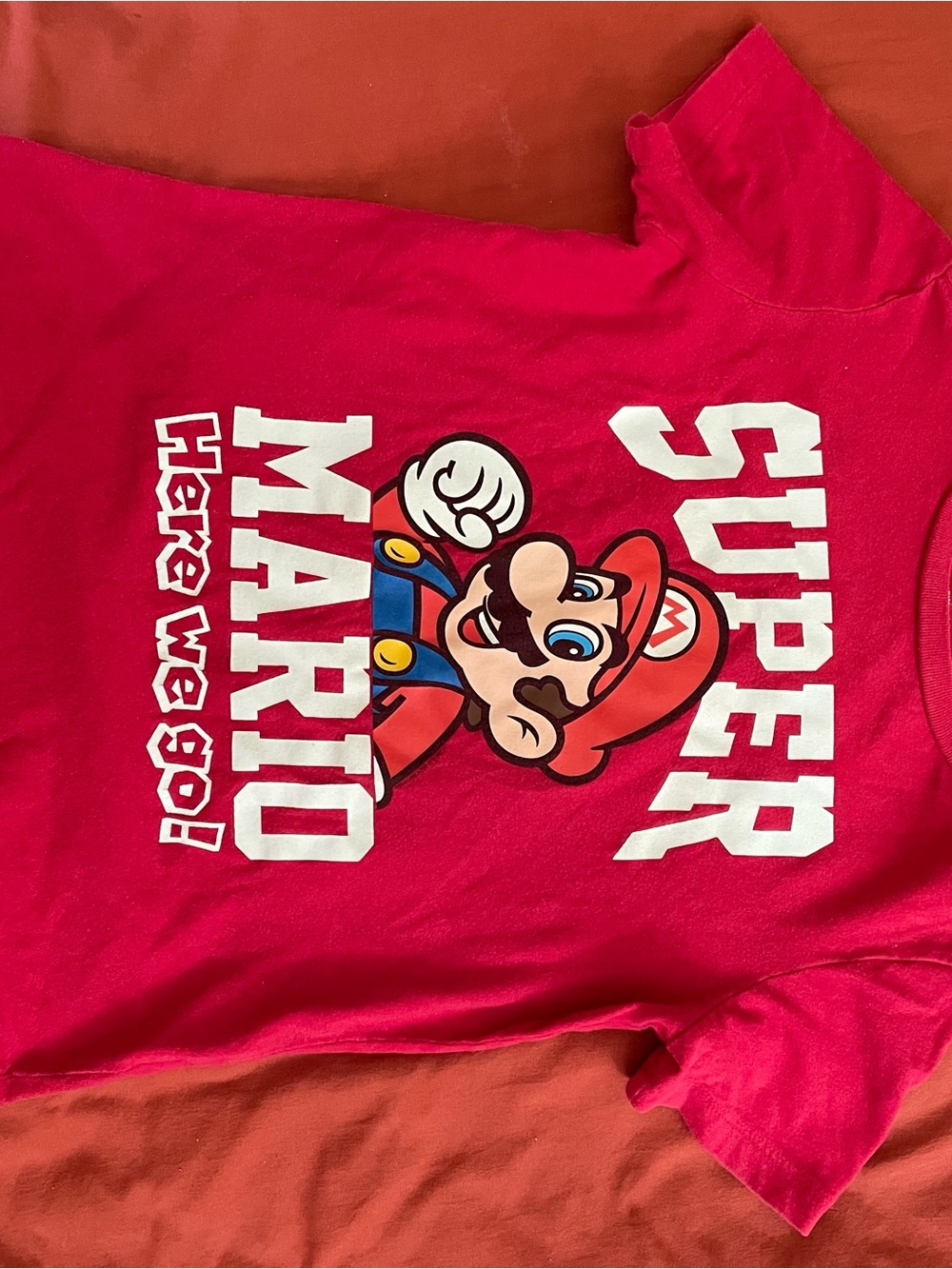 Old Navy Hot Pink Super Mario Graphic Tee